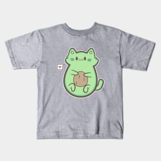 avocado cat Kids T-Shirt